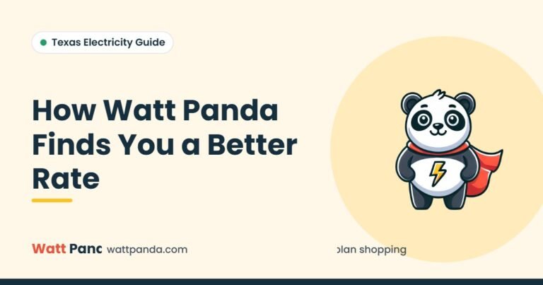 How Watt Panda Finds You a Better Rate – Watt Panda guide illustration with the Watt Panda mascot
